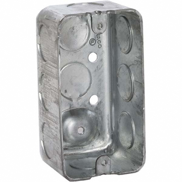 O-Z/Gedney Electrical Device Box: Iron, Rectangle, 1 Gang - FSX-1-50