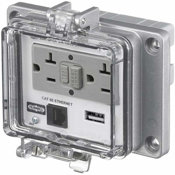 Automation Systems Interconnect Data Port Receptacles: Receptacle Configuration: Ethernet; Number of Ports: 3; Number of Power Receptacles: 0; Number of Switches: 0 - ASI470999
