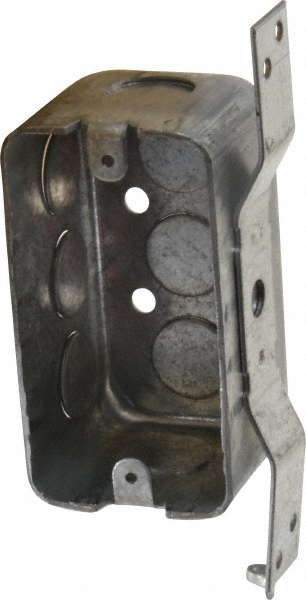 Cooper Crouse-Hinds Electrical Wall Box: Steel, Rectangle, 4" OAH, 2-1/8" OAW, 2-1/8" OAD, 1 Gang - TP605