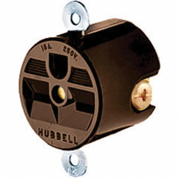 Hubbell Wiring Device-Kellems Straight Blade Single Receptacle: NEMA 6-15R, 15 Amps, Grounded - HBL5658