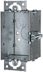 Cooper Crouse-Hinds Electrical Switch Box: Steel, Rectangle, 3" OAH, 2" OAW, 2" OAD, 1 Gang - TP131