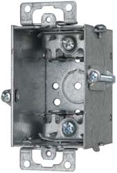 Cooper Crouse-Hinds Electrical Switch Box: Steel, Rectangle, 3" OAH, 2" OAW, 2" OAD, 1 Gang - TP131