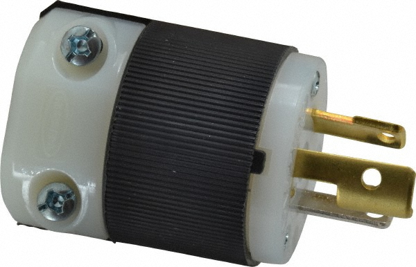 Hubbell Wiring Device-Kellems Locking Devices, Twist-Lock® Edge, Industrial, Flanged Inlet, 20A 277V AC, 2-Pole 3-Wire Grounding, L7-20P, Screwless Terminal, White - HBL2335ST