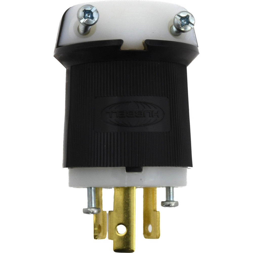 Leviton Locking Inlet: Plug, Industrial, L6-20P, 250V, Black & White - 2321