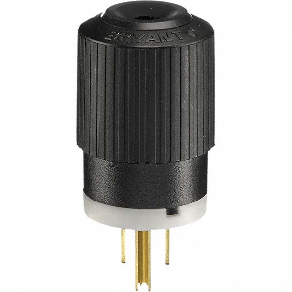 Leviton Straight Blade Connector: Industrial, 5-20R, 125VAC, Black & White - 5369-C