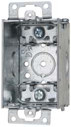 Cooper Crouse-Hinds Electrical Switch Box: Steel, Rectangle, 3" OAH, 2" OAW, 2-1/2" OAD, 1 Gang - TP161