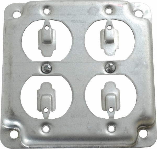 Cooper Crouse-Hinds Electrical Switch Box: Steel, Rectangle, 3" OAH, 2" OAW, 2-1/2" OAD, 1 Gang - TP161