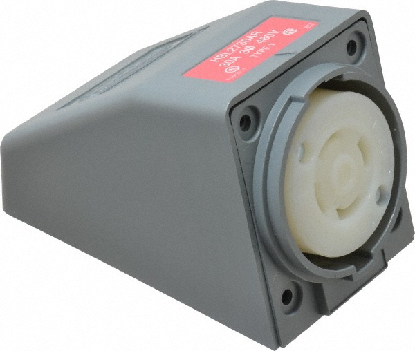 Hubbell Wiring Device-Kellems Straight Blade Single Receptacle: NEMA 10-30R, 30 Amps, Ungrounded - RR330F