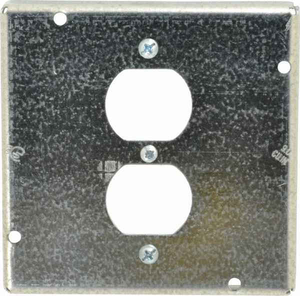 Cooper Crouse-Hinds Electrical Outlet Box: Steel, Square, 4-11/16" OAH, 4-11/16" OAW, 2-1/8" OAD, 1 Gang - TP560