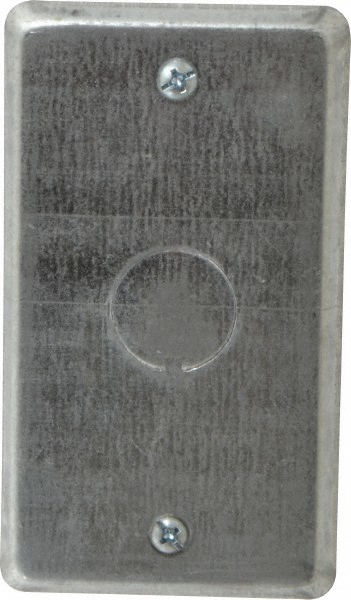 Leviton Device Electrical Box Cover: Aluminum & Galvanized Zinc - WM2S-GY