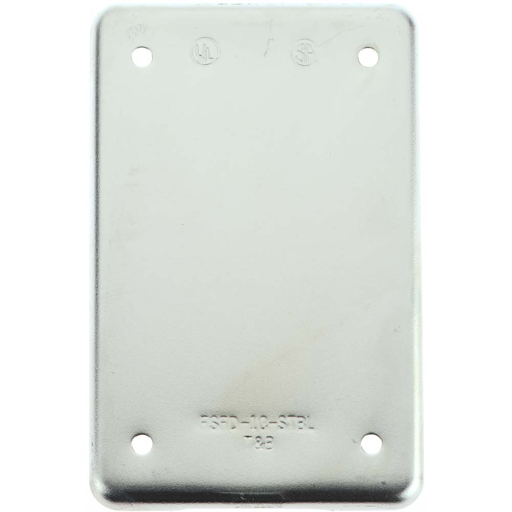 Leviton Device Electrical Box Cover: Aluminum & Galvanized Zinc - WM2S-GY