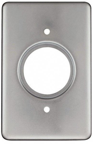 Leviton Device Electrical Box Cover: Aluminum & Galvanized Zinc - WM2S-GY