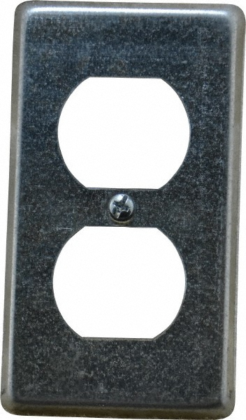Leviton Device Electrical Box Cover: Aluminum & Galvanized Zinc - WM2S-GY