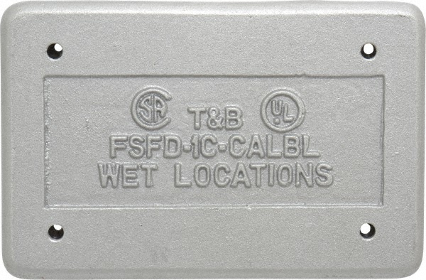 Leviton Device Electrical Box Cover: Aluminum & Galvanized Zinc - WM2S-GY