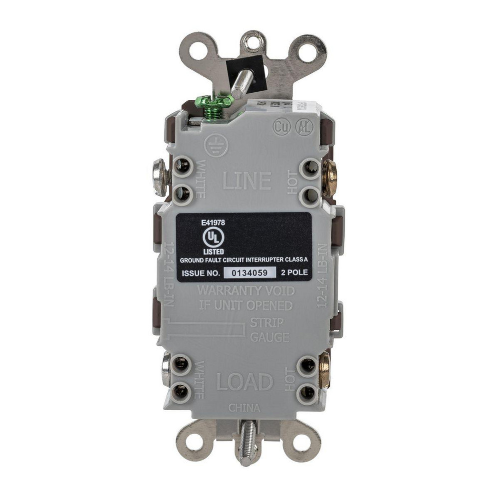 Hubbell Wiring Device-Kellems GFCI Receptacles: Receptacle Type: Duplex; Grade: Hospital; NEMA Configuration: 5-15R - GFSG8200