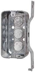 Hubbell-Raco Electrical Device Box: Steel, Rectangle, 7.01" OAH, 2.59" OAW, 1-7/8" OAD, 1 Gang - 662