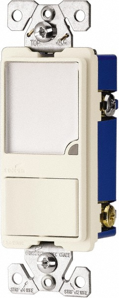 Cooper Wiring Devices 1 Pole, 120 VAC, 15 Amp, Flush Mounted, Combination Switch with Night Light - 7738LA-BOX