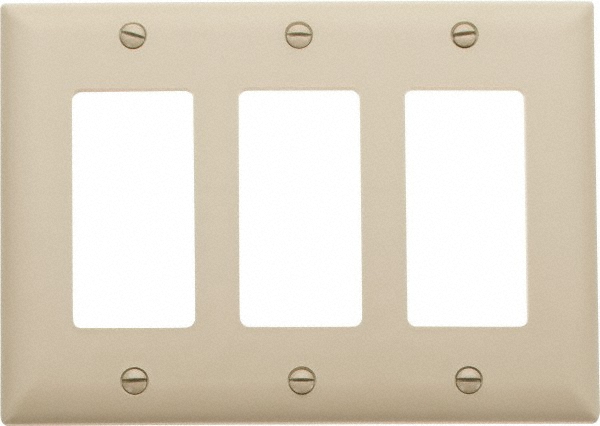 Pass & Seymour 3 Gang, 4-1/2 Inch Long x 6.563 Inch Wide, Standard Switch Plate - TP3