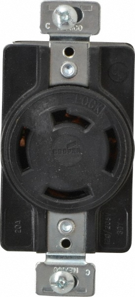 Cooper Wiring Devices 120/208 VAC, 20 Amp, NonNEMA, Ungrounded Receptacle - 7410B