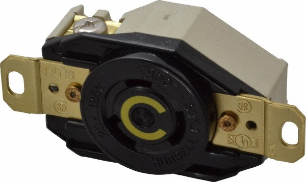 Cooper Wiring Devices 120/208 VAC, 20 Amp, NonNEMA, Ungrounded Receptacle - 7410B