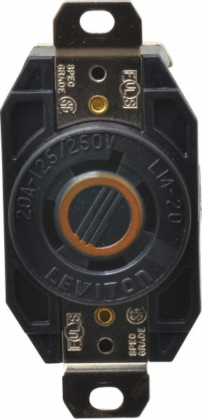Cooper Wiring Devices 120/208 VAC, 20 Amp, NonNEMA, Ungrounded Receptacle - 7410B