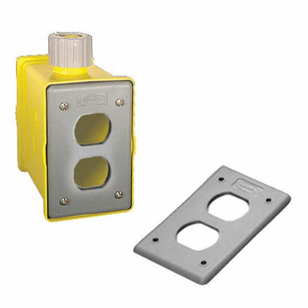 Ericson Mfg Electrical Boxes: Electrical Box Type: Portable Outlet; Electrical Box Shape: Rectangle; Weather Resistance: Weather-Resistant; Cover Included: Yes - 8005B