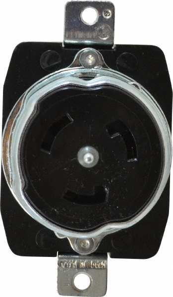 Bryant Electric Twist Lock Receptacles; Receptacle/Part Type: Receptacle; Gender: Female; NEMA Configuration: Non-NEMA; Flange Style: No Flange; Amperage: 50 A; Voltage: 250 V ac; Number Of Poles: 2; Number Of Wires: 3; Resistance Features: Impact-Resistant; Number of Poles: 2; Grounding Style: Grounding - CS8269A