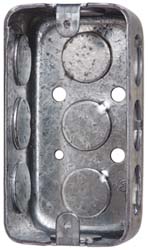 Cooper Crouse-Hinds Electrical Wall Box: Steel, Rectangle, 4" OAH, 2-1/8" OAW, 1-7/8" OAD, 1 Gang - TP594