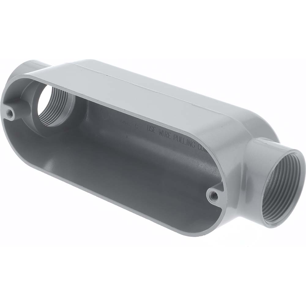 Cooper Crouse-Hinds Electrical Outlet Box: Aluminum, Rectangle, 8.45" OAH, 2.49" OAW, 2.73" OAD, 1 Gang - C55 MT
