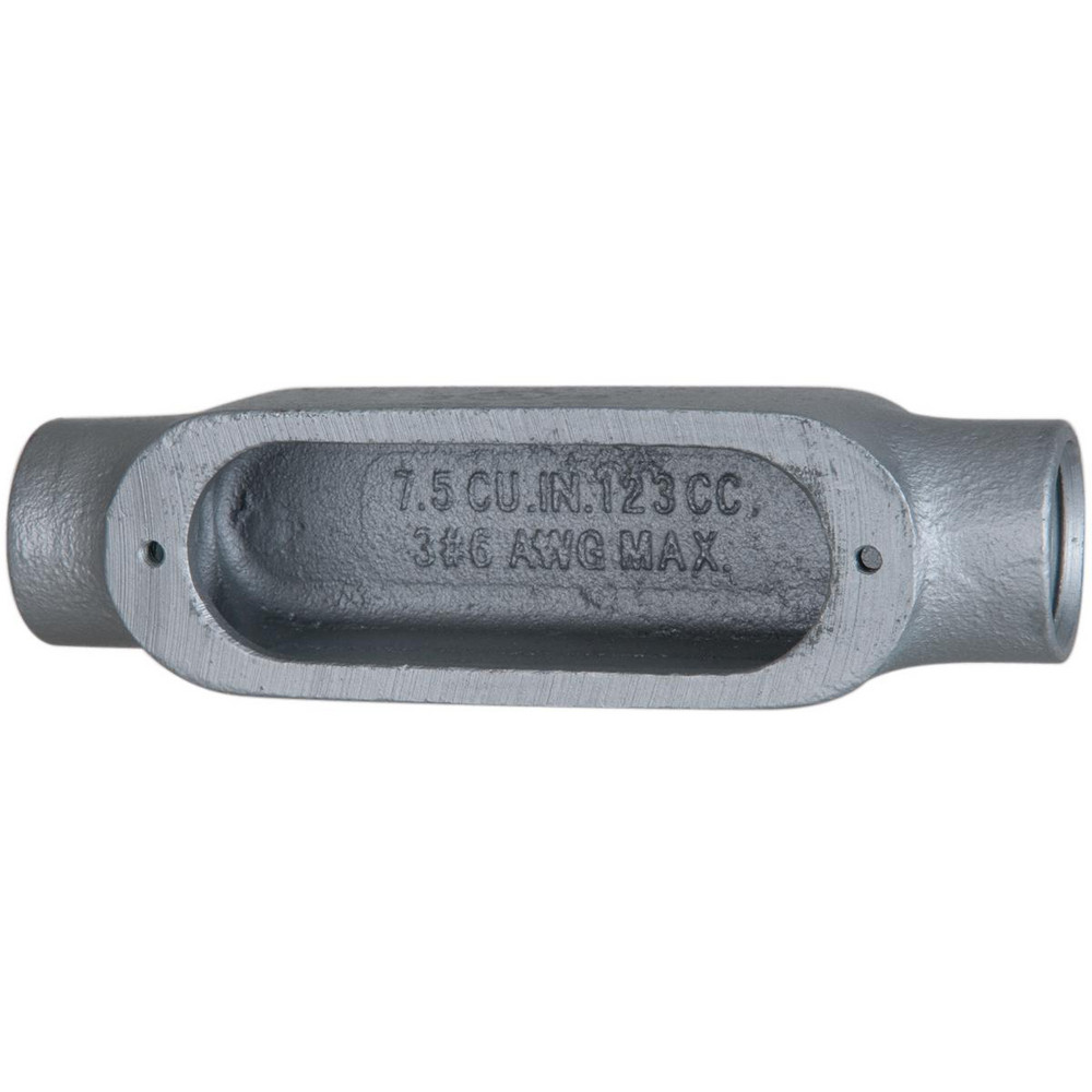 Cooper Crouse-Hinds Electrical Outlet Box: Aluminum, Rectangle, 8.45" OAH, 2.49" OAW, 2.73" OAD, 1 Gang - C55 MT