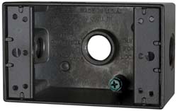 Cooper Crouse-Hinds Electrical Outlet Box: Aluminum, Rectangle, 4-9/16" OAH, 2-7/8" OAW, 2" OAD, 1 Gang - TP7012