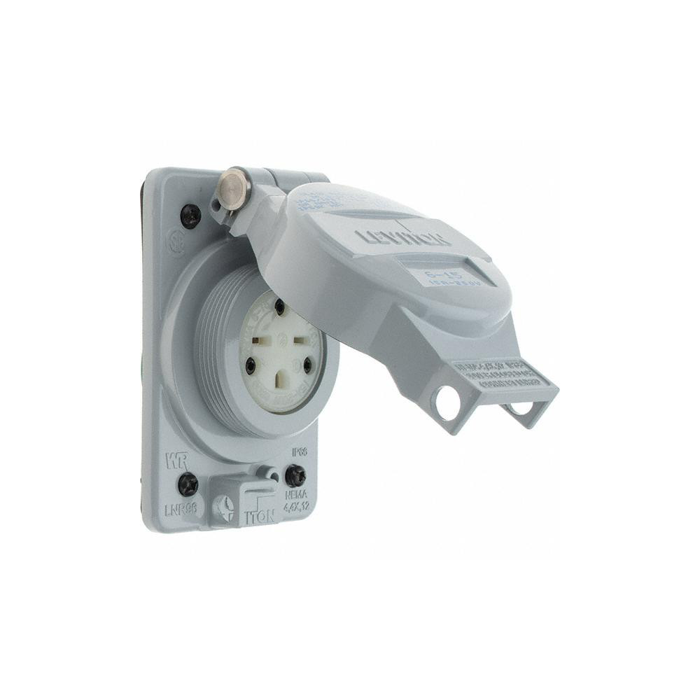 Leviton Straight Blade Single Receptacle: NEMA 6-15R, 15 Amps - LNR96-2