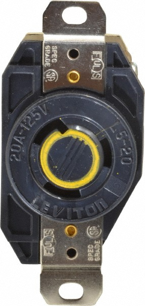 Leviton 125 VAC, 20 Amp, L5-20R NEMA, Self Grounding Receptacle - 2310