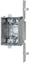 Cooper Crouse-Hinds Electrical Switch Box: Steel, Rectangle, 3" OAH, 2" OAW, 2-1/2" OAD, 1 Gang - TP185