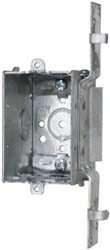 Cooper Crouse-Hinds Electrical Switch Box: Steel, Rectangle, 3" OAH, 2" OAW, 2-1/2" OAD, 1 Gang - TP185
