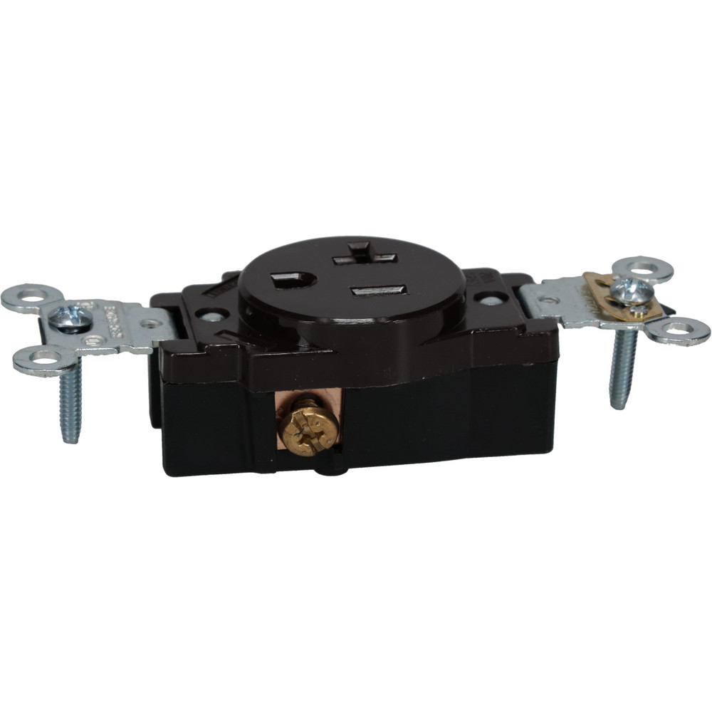 Leviton Straight Blade Single Receptacle: NEMA 5-20R, 20 Amps, Self-Grounding - 5361