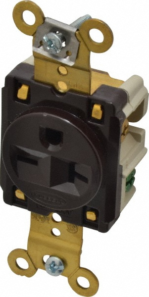 Leviton Straight Blade Single Receptacle: NEMA 6-15R, 15 Amps, Self-Grounding - 5661