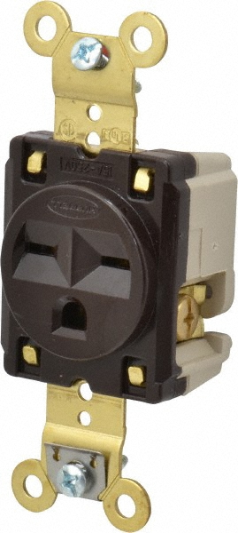 Leviton Straight Blade Single Receptacle: NEMA 6-15R, 15 Amps, Self-Grounding - 5661