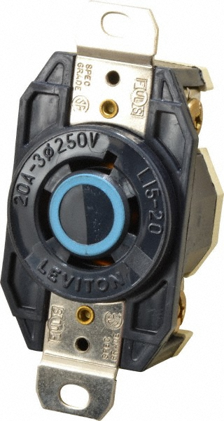 Leviton Straight Blade Single Receptacle: NEMA 6-15R, 15 Amps, Self-Grounding - 5661