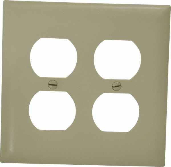 Pass & Seymour 2 Gang, 4-11/16 Inch Long x 2-15/16 Inch Wide, Standard Outlet Wall Plate - TP82W