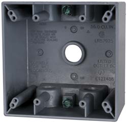 Hubbell-Raco Electrical Device Box: Steel, Rectangle, 4-1/2" OAH, 12-1/4" OAW, 2-1/2" OAD, 5 Gangs - 944