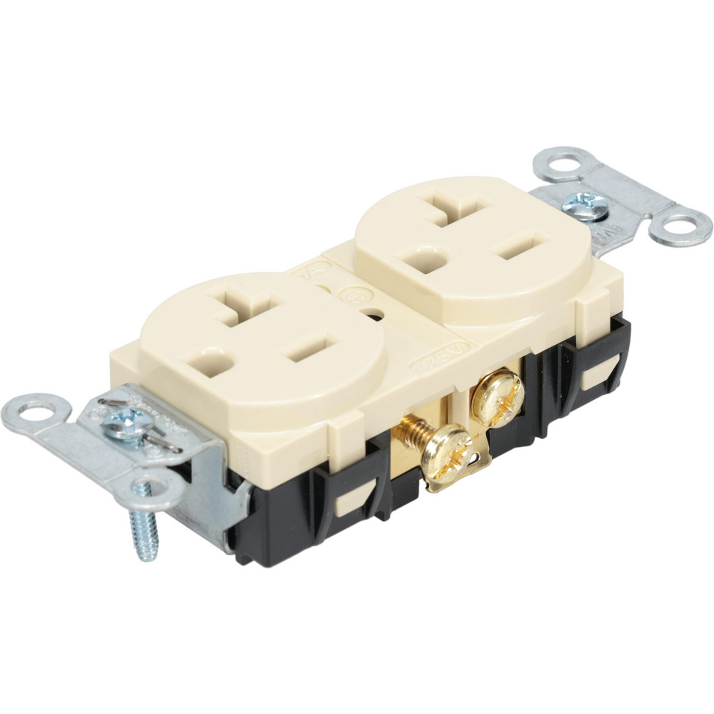 Cooper Wiring Devices Straight Blade Duplex Receptacle: NEMA 5-15R, 15 Amps, Isolated Ground - IG8200RN