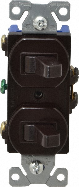 Cooper Wiring Devices 1 Pole, 120 VAC, 15 Amp, Flush Mounted, Combination Switch with Pilot Light - 277B-BOX