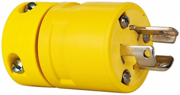 Value Collection Straight Blade Connector: Industrial, L5-15, 125VAC, Yellow - 2547