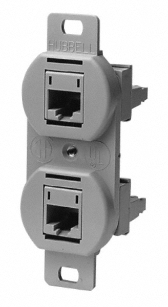 Hubbell Wiring Device-Kellems Wall Plates: Wall Plate Type: Sectional Wall Plates; Color: Gray; Finish: Smooth; Wall Plate Configuration: Port; Material: Thermoplastic - IFP26GY