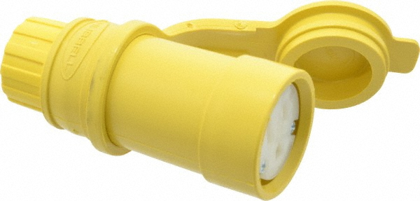 Leviton Straight Blade Plug: Commercial, 5-20P, 125VAC, Yellow - 520PA