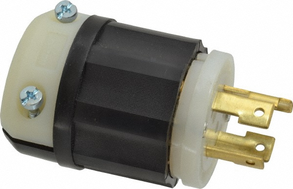 Bryant Electric Locking Inlet: Connector, Industrial, L6-30P, 250V, White & Yellow - 70630NCCR