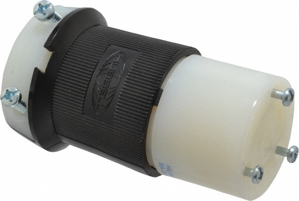 Bryant Electric Locking Inlet: Connector, Industrial, L6-30P, 250V, White & Yellow - 70630NCCR