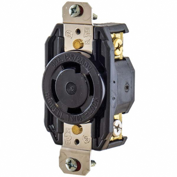 Value Collection Straight Blade Connector: Industrial, L15-30, 250VAC, Yellow - 2975