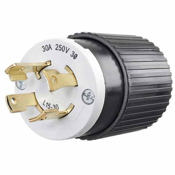 Value Collection Straight Blade Connector: Industrial, L15-30, 250VAC, Yellow - 2975